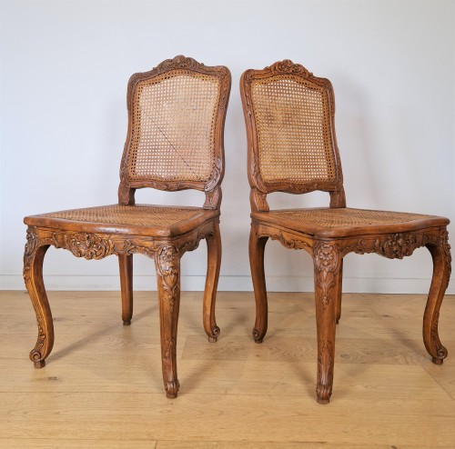 Seating  - Suite of four Parisian chairs early Louis XV early 18th century, circa 1740