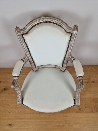 XVIIIe siècle - Paire de fauteuils Louis XVI, estampillés Pierre Brizard
