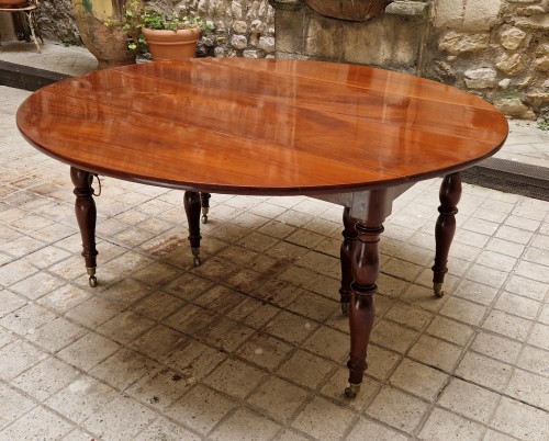 A Solid mahogany extending dining Table late18th early 19th Century  - Directoire