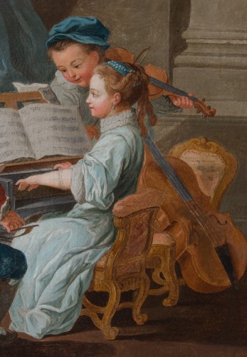 XVIIIe siècle - Allégorie de la musique, Atelier de Carle Van Loo, vers 1755- 1760