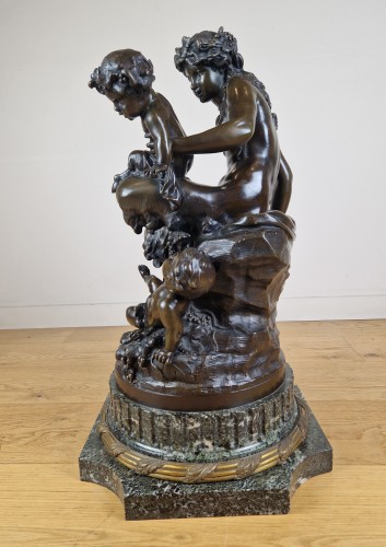 Sculpture Sculpture en Bronze - Grand groupe mythologique Claude Michel, dit Clodion (1738-1814)
