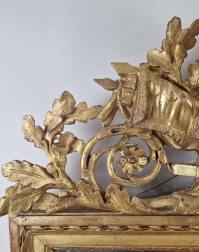 A Louis XVI Neoclassical mirror circa 1781 - Mirrors, Trumeau Style Louis XVI