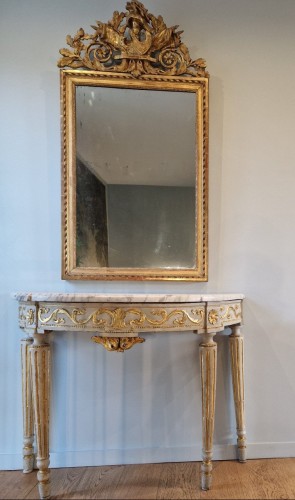 Louis XVI - Miroir néoclassique d’époque Louis XVI vers 1781