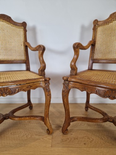 French Regence - A Régence beechwood caned circa 1715-1720