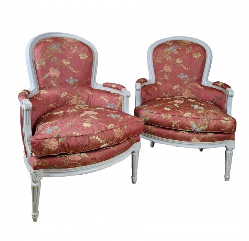 A Pair Louis XVI bergère 18th century  