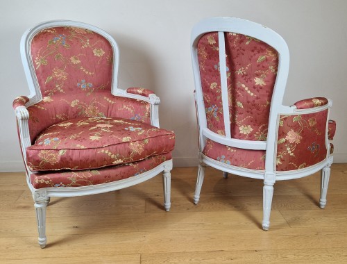 Seating  - A Pair Louis XVI bergère 18th century  