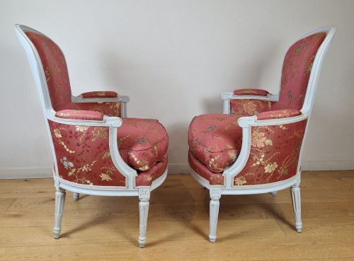 A Pair Louis XVI bergère 18th century   - 