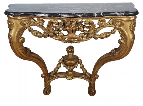Console en bois doré d’époque Louis XV, Aix en Provence vers 1760