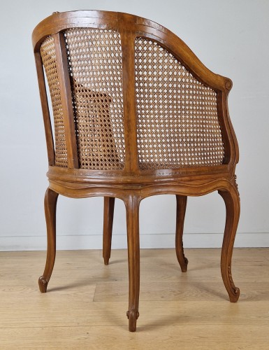 A Louis XV  five-legged desk armchair by E Meunier 18th centiry circa 1740. - Louis XV