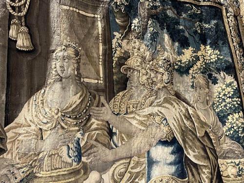 Tapisserie d'Aubusson du XVIIe siècle - Le banquet d'Alcinous d’après Isaac Moillon - Tapisserie & Tapis Style Louis XIV