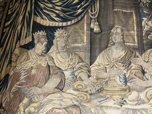 Tapisserie d'Aubusson du XVIIe siècle - Le banquet d'Alcinous d’après Isaac Moillon - Antiquités Simon