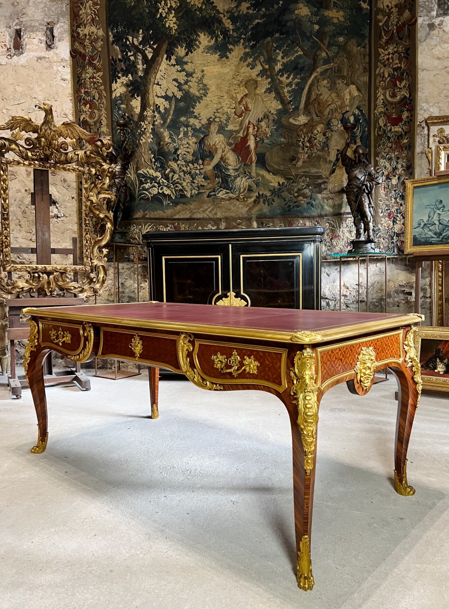 Louis XV desk three drawers - Louis XV desk - Desk Louis XV - Office