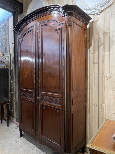Bordeaux mahogany wardrobe Louis XVI  - Furniture Style Louis XVI