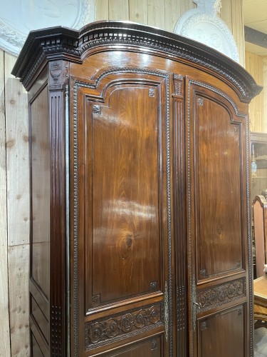 Furniture  - Bordeaux mahogany wardrobe Louis XVI 
