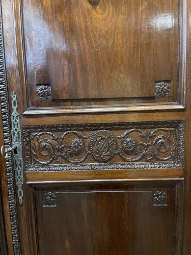 Bordeaux mahogany wardrobe Louis XVI  - Louis XVI