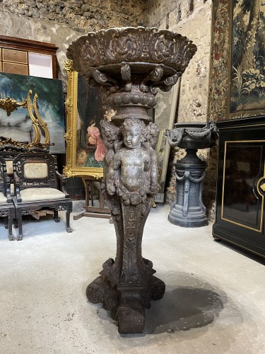 Planter With Three Putti In Cast Iron From Val D&#039;osne 19th Century - Architectural & Garden Style Napoléon III