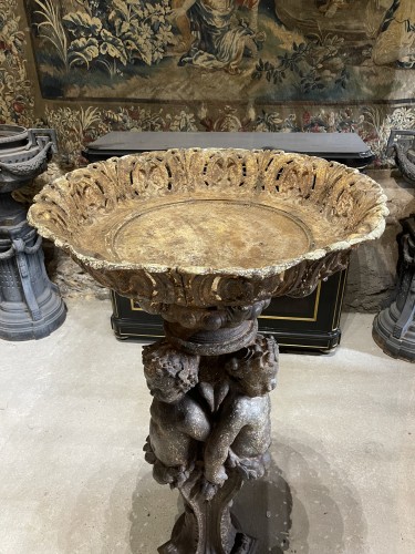 Planter With Three Putti In Cast Iron From Val D&#039;osne 19th Century - Napoléon III