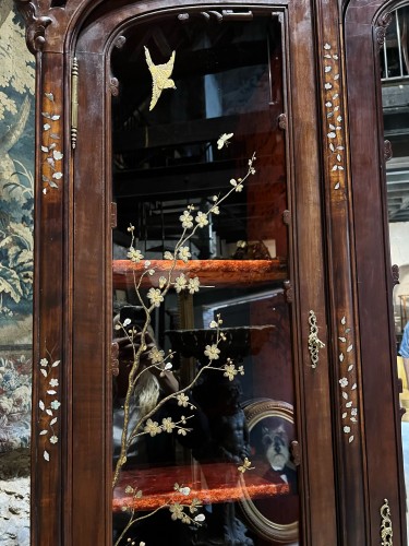 Japanese lacquer bookcase attributed to Perret and Vibert - Napoléon III