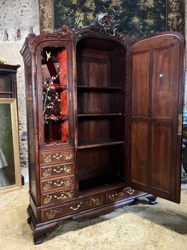 Antiquités - Japanese lacquer bookcase attributed to Perret and Vibert