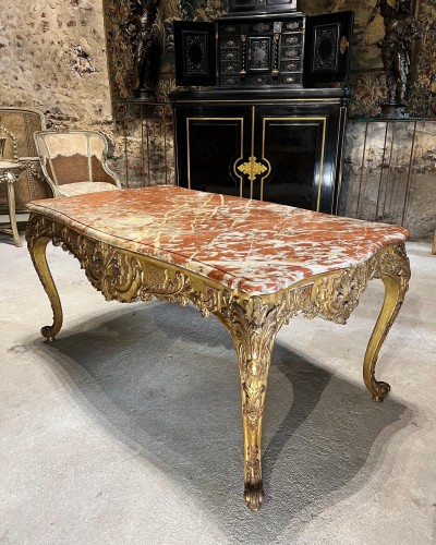 Mobilier Table & Guéridon - Table à gibier en bois doré vers 1850
