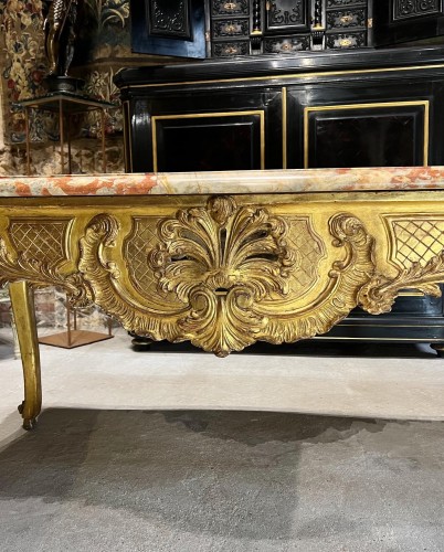 Table à gibier en bois doré vers 1850 - Napoléon III