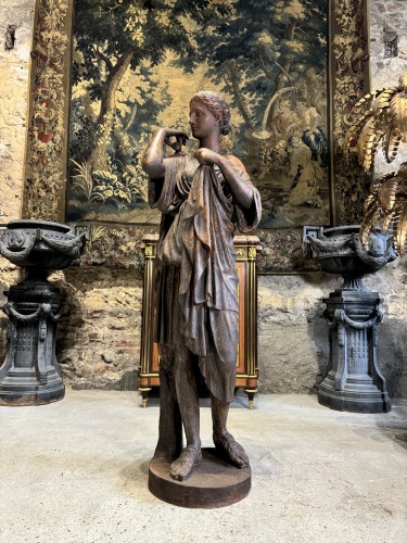 Diane de Gabies statue en fonte de fer, Val d’Osne XIXe siècle - Napoléon III