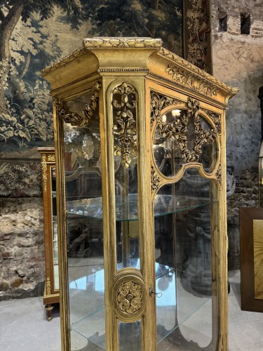 19th century - Napoleon III gilded wood display case
