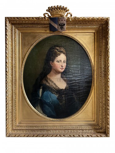 Portrait Madame de Buissierres Comtesse de Sugny - Etienne François Haro ( 1827-1897)