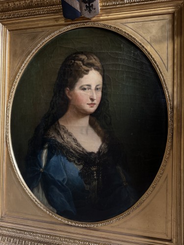 Napoléon III - Portrait Madame de Buissierres Comtesse de Sugny - Etienne François Haro ( 1827-1897)