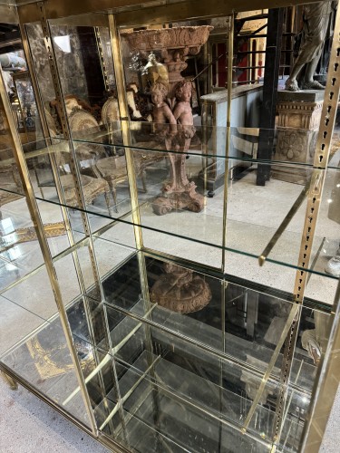 Antiquités - Late 19th century bronze display cabinet