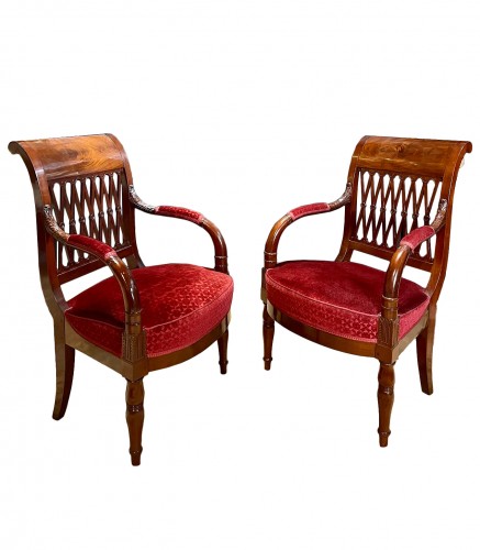 Paire de fauteuils d’époque Empire