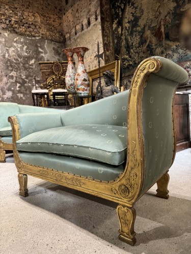 Pair of late 19th century Empire-style meridiennes - Napoléon III