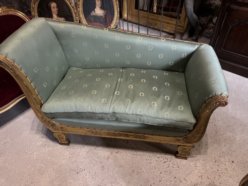 Antiquités - Pair of late 19th century Empire-style meridiennes