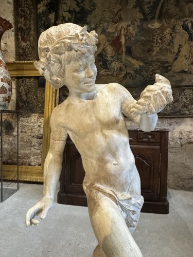 Faune au coquillage signé de Durenne fonderie du Val d’Osne - Antiquités Simon