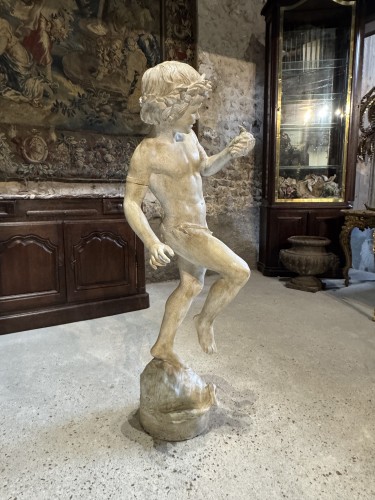 XIXe siècle - Faune au coquillage signé de Durenne fonderie du Val d’Osne