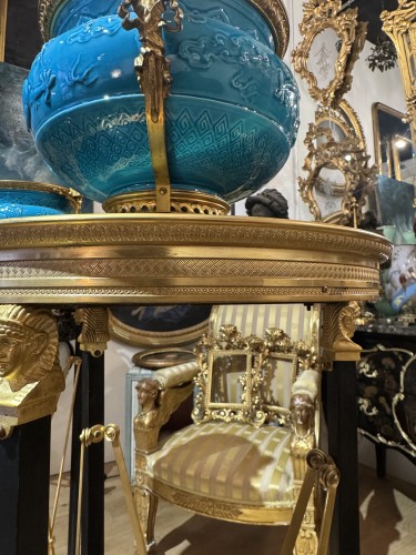 Antiquités - Paire d'Atheniennes en bronze Attribuées à Jansen
