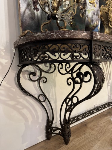 Console en fer forgé d’époque Napoléon III - Antiquités Simon