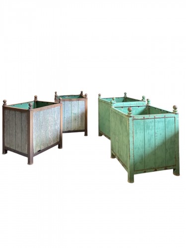 Suite de 4 bacs à oranger d’époque Art déco
