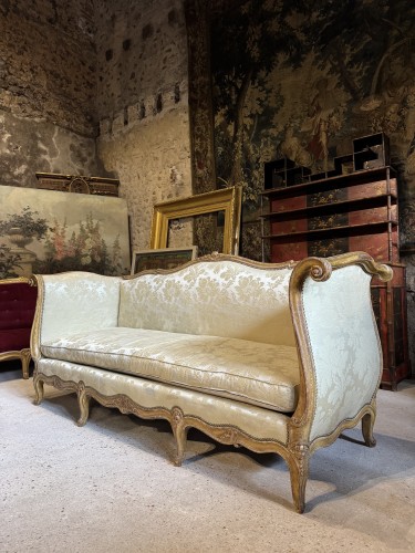 Sièges Canapé & Mobilier de Salon - Canapé en bois patiné d’époque Napoléon III