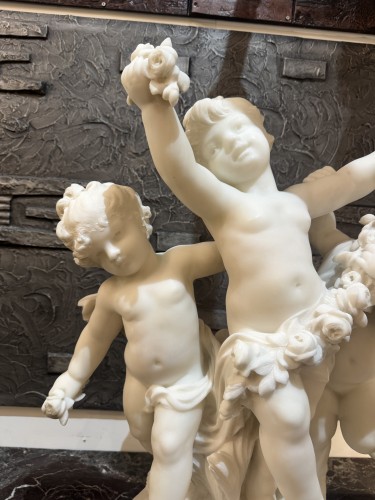 19th century - Hippolyte Moreau (1832–1926) marble group with three Putti
