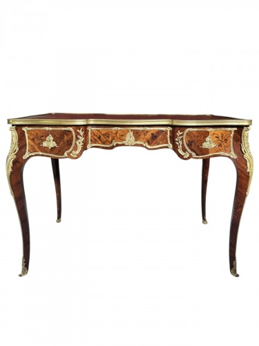 Bureau en marqueterie et bronzes dorés d’époque Napoléon III