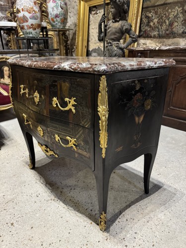 Commode en laque de coromandel d’époque Napoléon III - Antiquités Simon