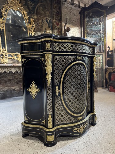 Meuble d’appui en marqueterie boulle Napoléon III - Mobilier Style Napoléon III