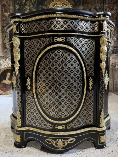 Meuble d’appui en marqueterie boulle Napoléon III - Antiquités Simon