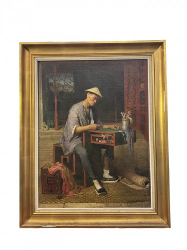 Théodore Didier Delamarre (1824-1889) «Marchand Chinois comptant ses sapèques »