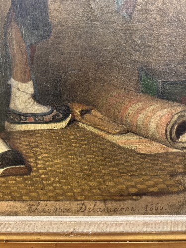 Théodore Didier Delamarre (1824-1889) «Marchand Chinois comptant ses sapèques » - Napoléon III