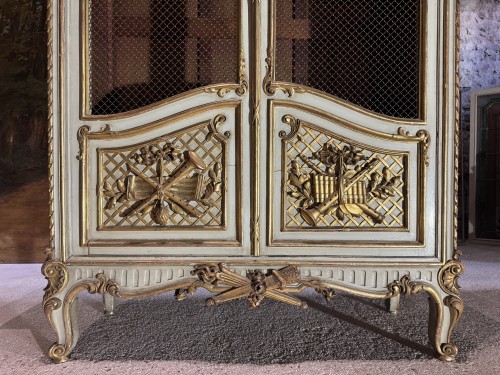 Mobilier Bibliothéque, vitrine - Bibliothèque de style Louis XV d’époque Napoléon III