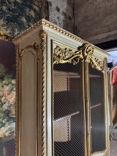 Bibliothèque de style Louis XV d’époque Napoléon III - Antiquités Simon