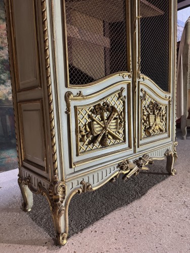 XIXe siècle - Bibliothèque de style Louis XV d’époque Napoléon III