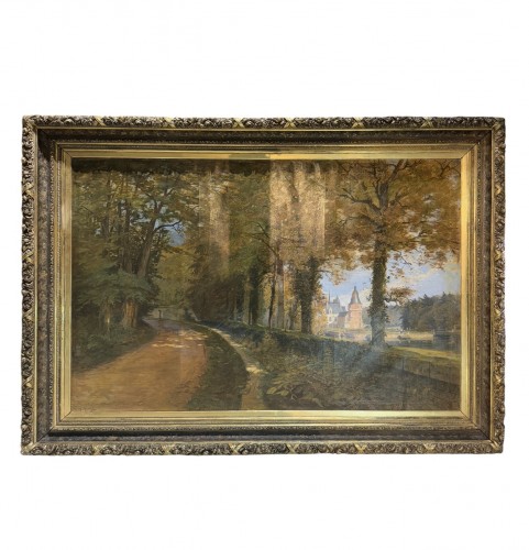 André Charles Hyppolyte - Tableau monumental représentant le château de Maintenon